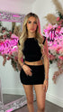 Amelia Black Backless Crop Top